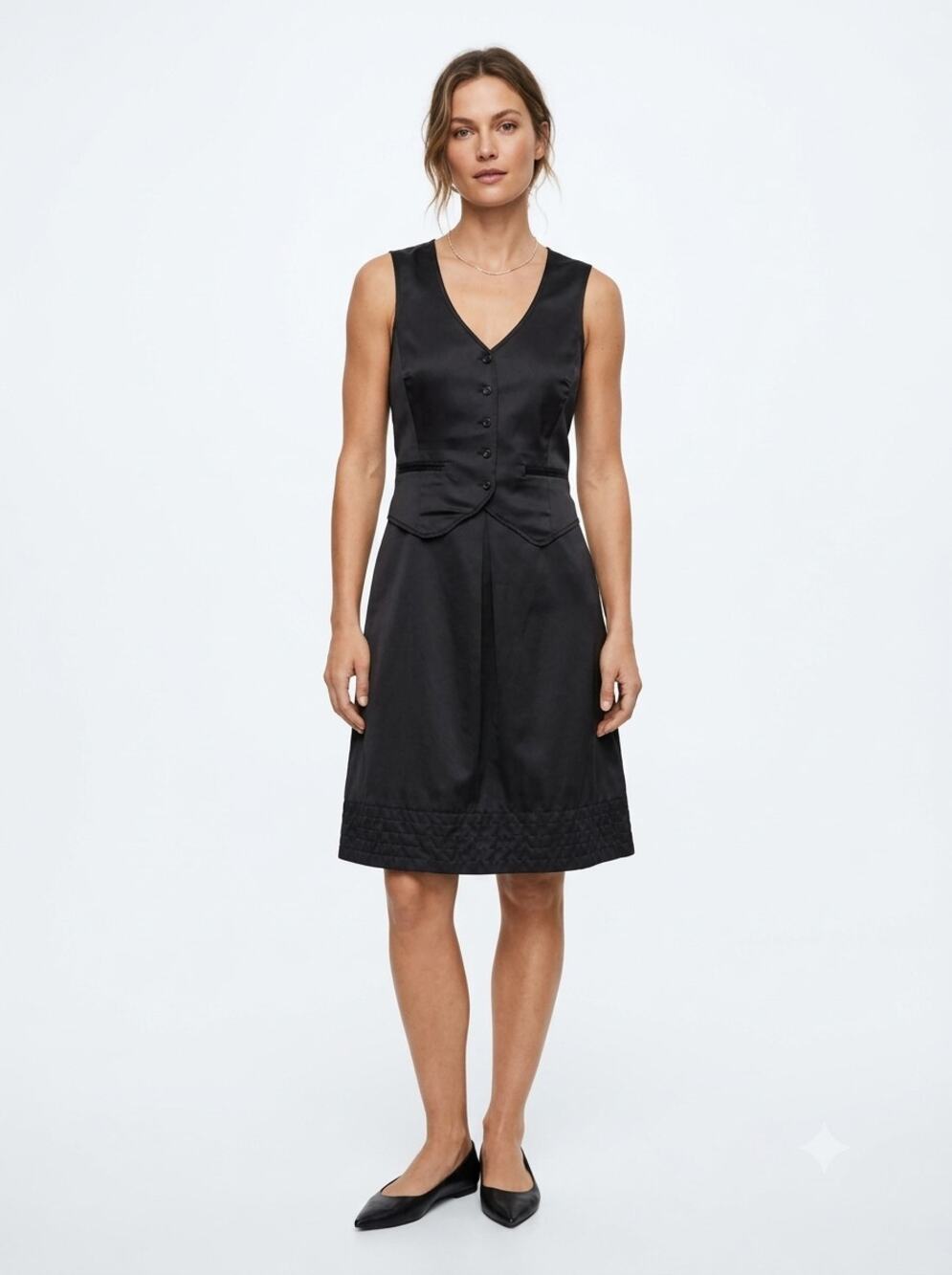 Richard Chai for Target Tuxedo Vest Style Dress Women's 3 Black Cocktail Mini